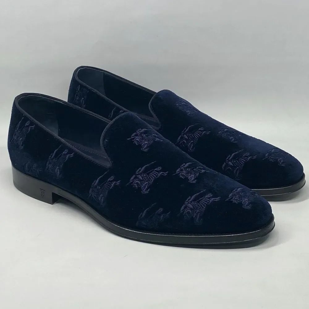 Burberry Wayne Velvet Loafer size 43.5/us size 10.5